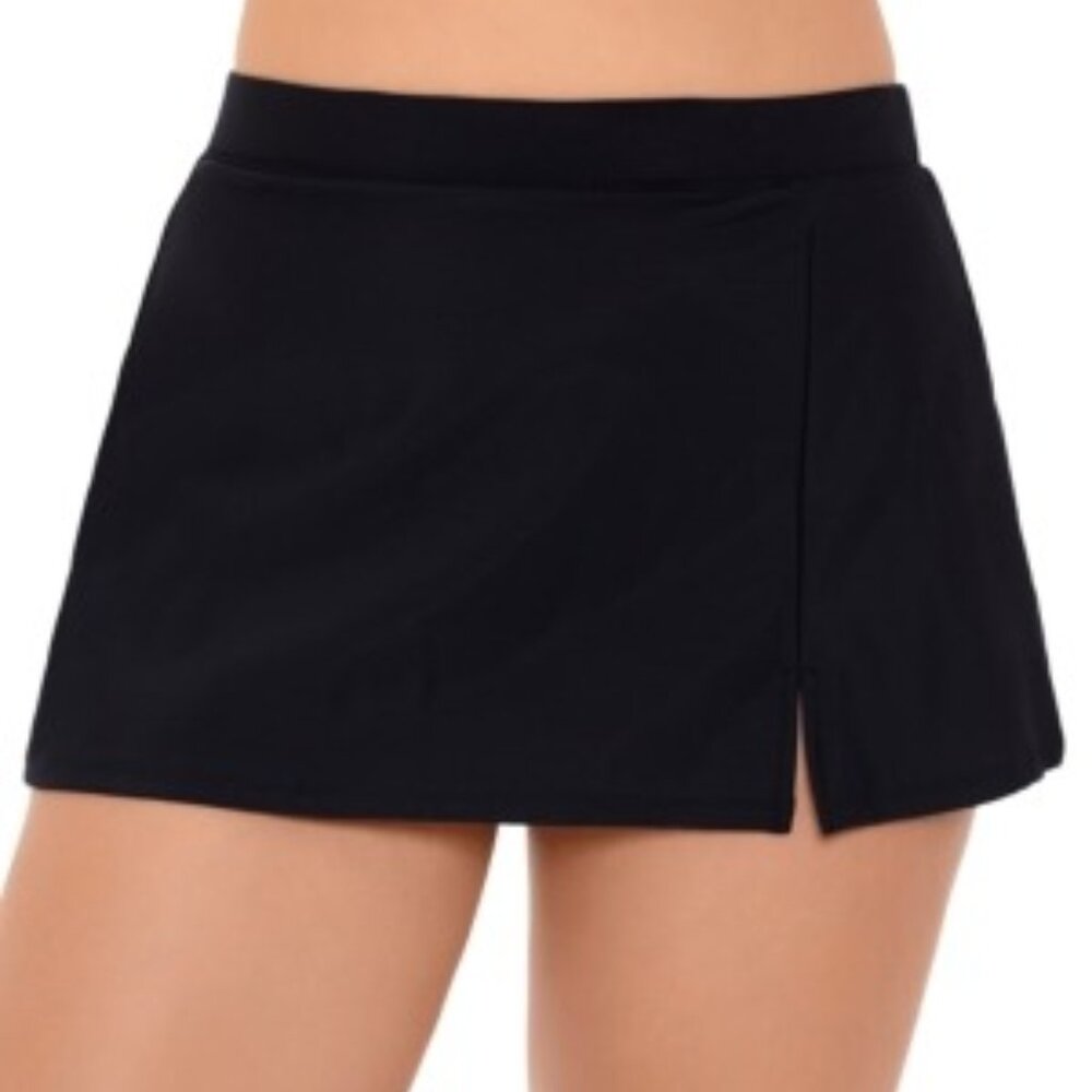 Swim Solutions Black Swim Skirt Bottom | Size 8 | Solid | Swim Separates
